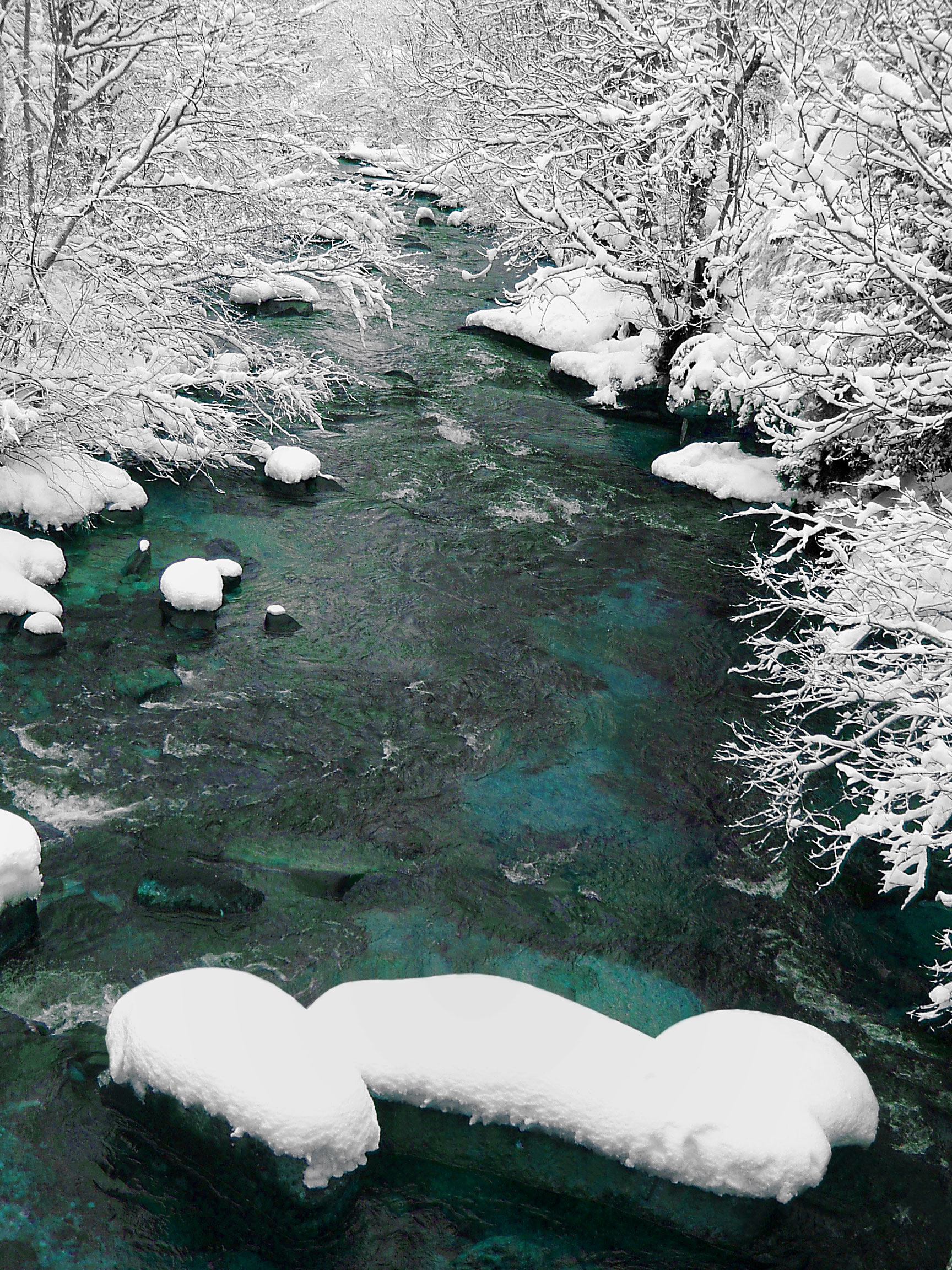 Río Hijar nevado